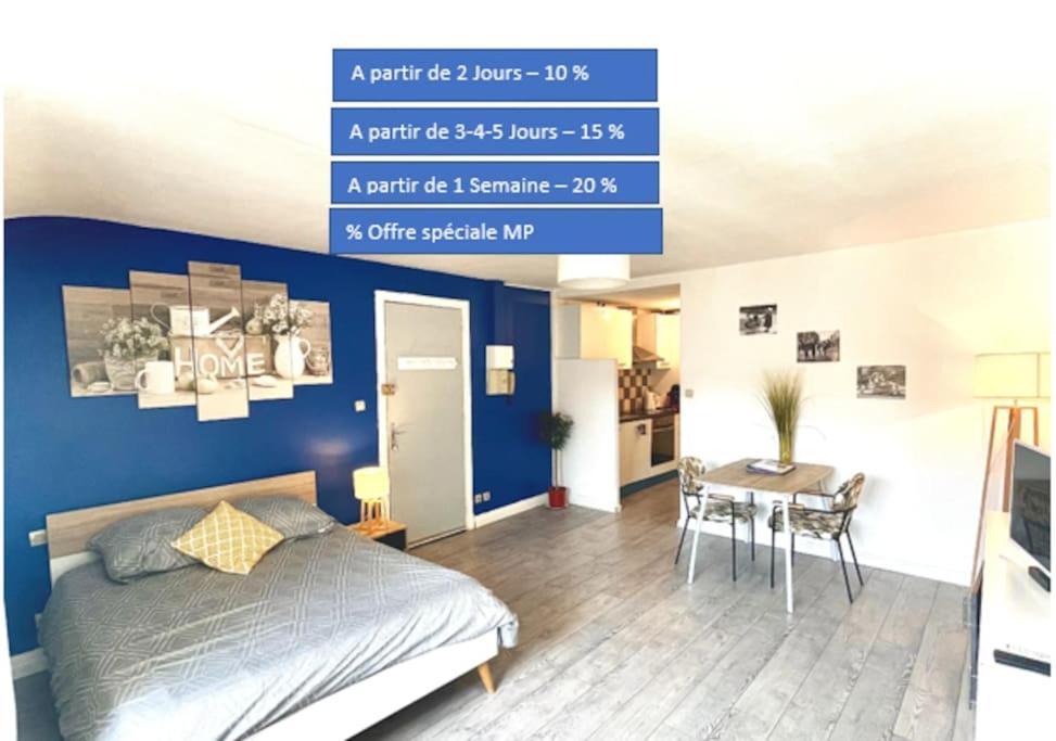 Appartement Entier Moissac Centre 30 M2 Calme Avec Cour Interieure Pour Velos A 50M Du Marche De מוסאק מראה חיצוני תמונה